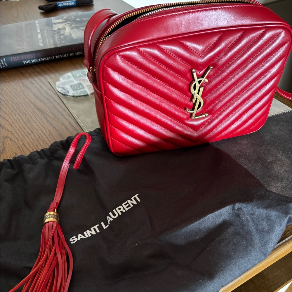 YSL: Lou Camera Bag in Quilted Leather